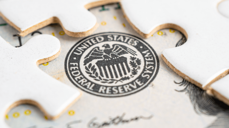 The seal of the federal reserve, who manages interest rates.